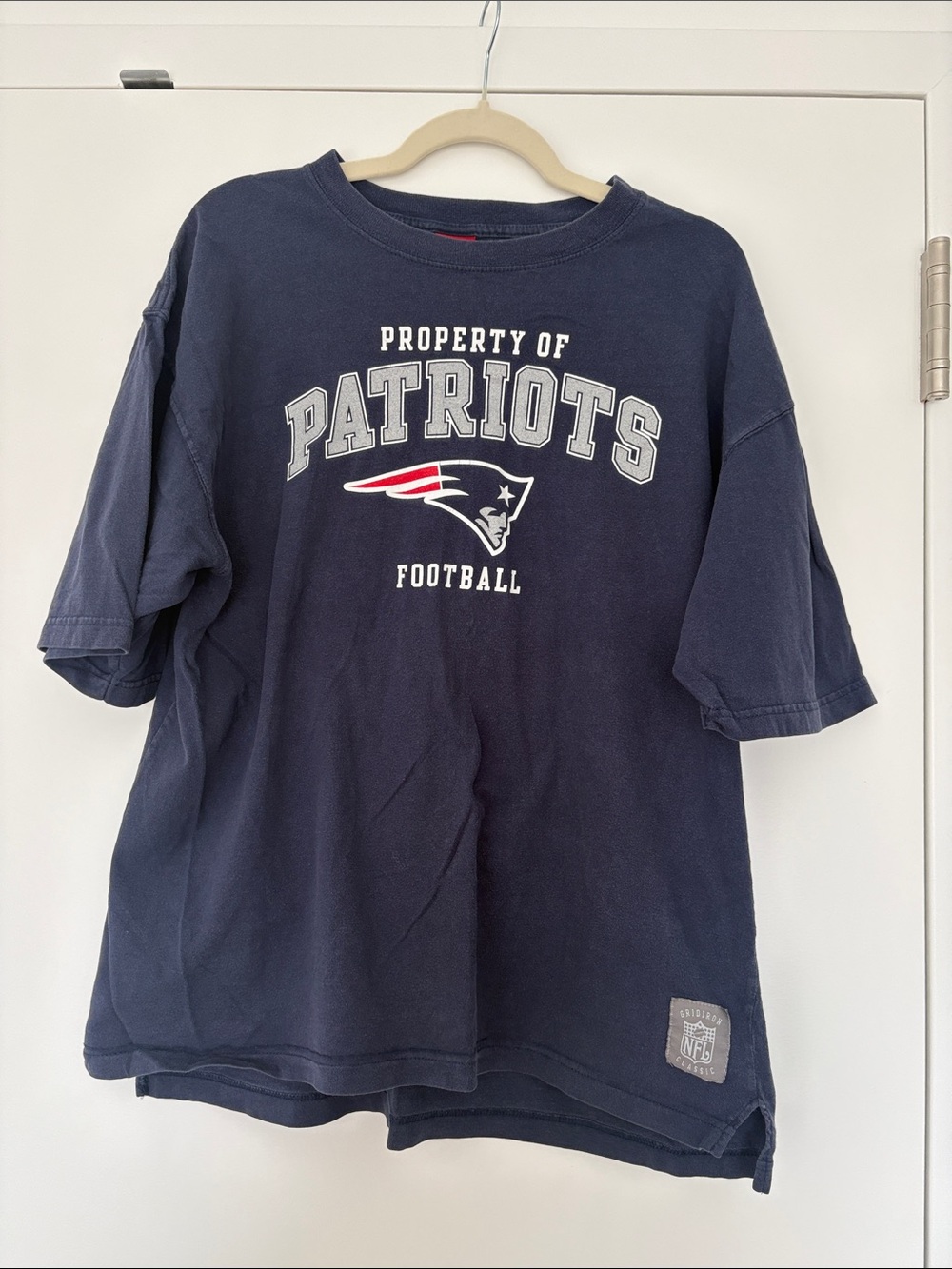 NFL New England Patriots Navy Short Sleeve Tee with Team Logo
